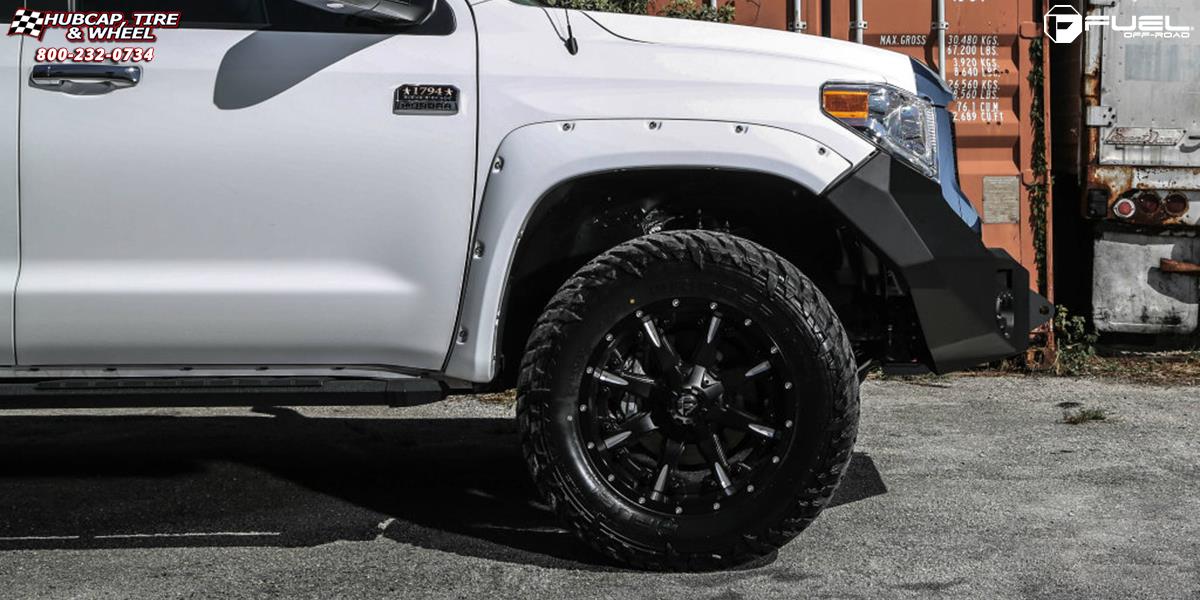 vehicle gallery/toyota tundra fuel nutz d251 0X0  Matte Black & Milled wheels and rims